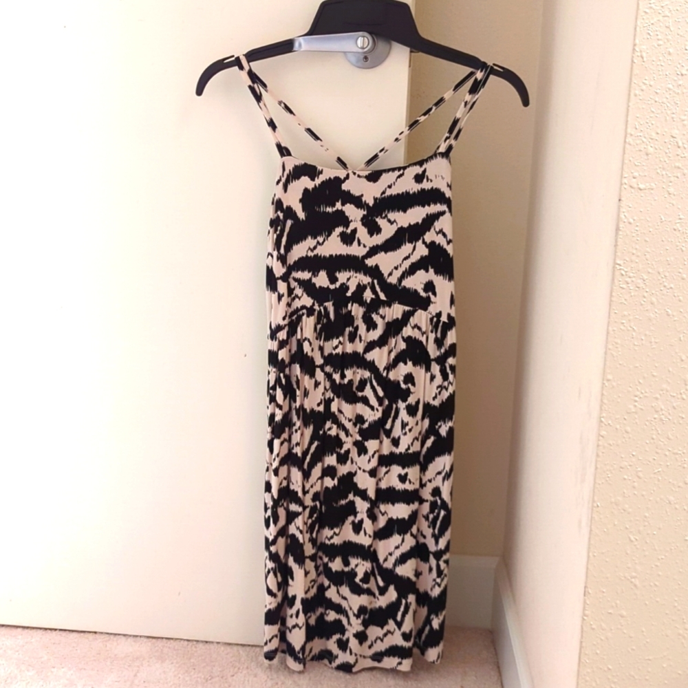 Abstract Dress Black and White